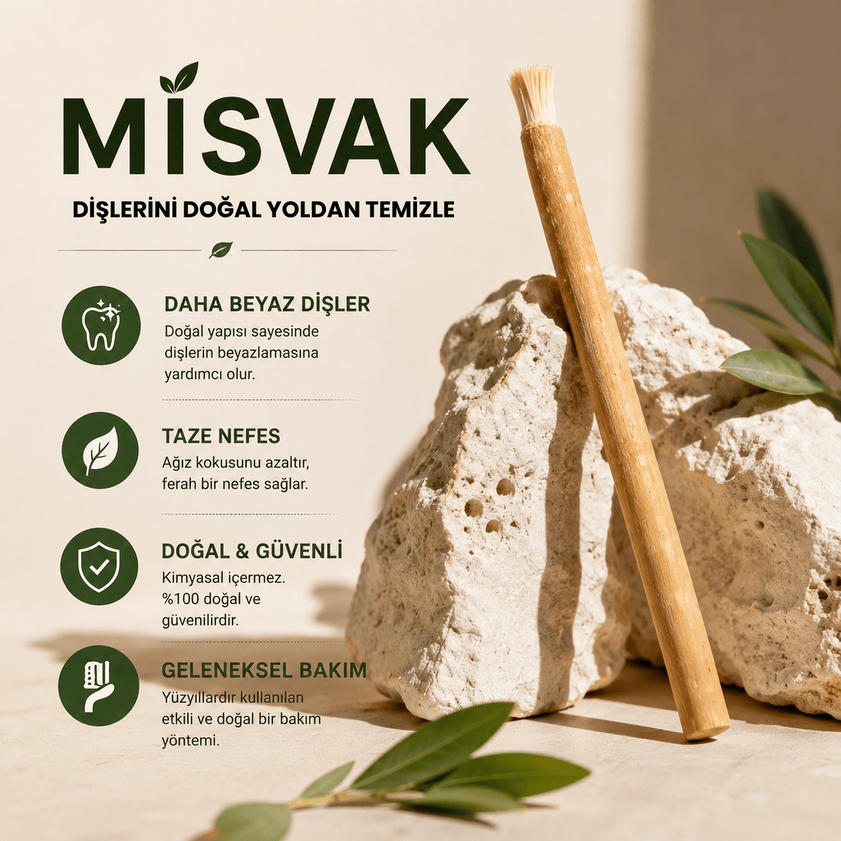 Doğal Misvak Diş Fırçası